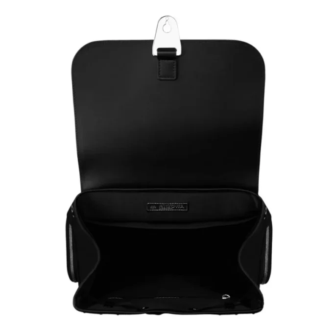 Flap Large i läder och canvas Ryggsäck