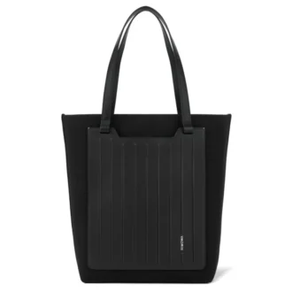 Never Still Vertical i läder och canvas TrageBags