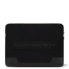 Platt laptopfodral i läder och canvas Hinkväska Platt laptopfodral i läder och canvas Hinkväska
